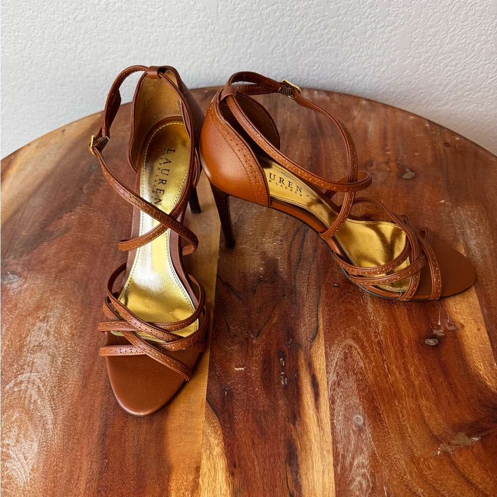 Ralph Lauren Clasic High Heels Strappy Sandals sz. 8
